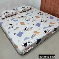 SALE SPREI HOMEMADE MOTIF TERLARIS motif anak Sapi yellow cow/happy cow/ cow square