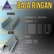 Kanal baja ringan / Channal C / Channal Baja Ringan C75 0,60-0,75 6mtr