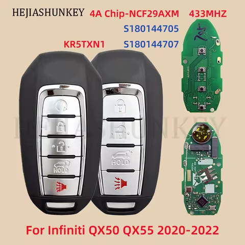 KR5TXN1 S180144705 S180144707 4/5 Buttons Smart Keyless Remote Key Fob 433MHz NCF29A1M 4A Chip For I
