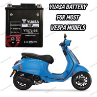 Yuasa YTX7L-BS MF Battery for Vespa Sprint / LX / Primavera / GTS150