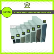 🔸️ Aluminium Rectangular Hollow Bar 🔸️ ( NA Silver Colour ) Bar Berongga Aluminium / Aluminium Hollow Bar  铝框 铝制方通 银色