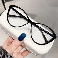 FL Eyewear Cat Eye Frame Spectacles Western Style Fashion Glasses Wild Trendy Spec Leopard Glasses