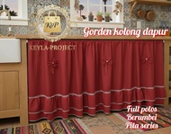 tirai kolong dapur polos murah dobel rumbai freetali#gorden  meja kompor#hordeng kolong dapur