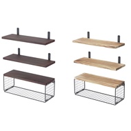 Bathroom Shelves over Toilet Floating Bathroom Wall Shelves with Wire Basket Shelf for Wall Decor