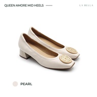 LA BELLA รุ่น LB AMORE QUEEN MID HEELS - PEARL