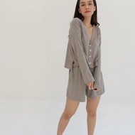 PRICE FOR 2 SETS!! PRELOVED WOMEN'S CASUAL SET SOMA TAUPE & CREAM