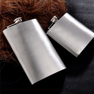 Botol Minum Wine / whiskey Bahan Stainless Steel Hip Flask Jack Daniel 7 Oz 200ml - Silver Box Beer 
