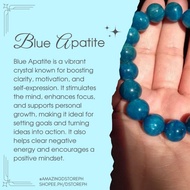Natural Blue Apatite Crystal Bracelet