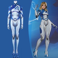 Marvel The Fantastic Four: First Steps Cosplay Costume-Invisible Woman's One-Piece Tights Bodysuit