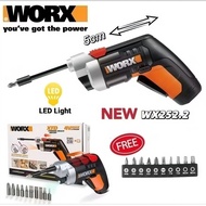 Worx New 2025 Upgrade Version with WX252.2 FREE AirBeg Packing Powerful Cordless Screwdriver