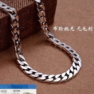A-6💝S925Sterling Silver Cuban Link Chain Fashion Brand Necklace Men's FashioninsAll-Matching Men's and Women's Korean-St