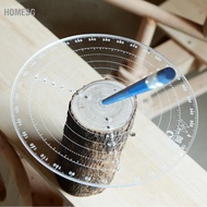 Homesg Round Center Finder  Easy To Use Acrylic Circle Clear Scales 300mm 11.8in Portable for Woodwo
