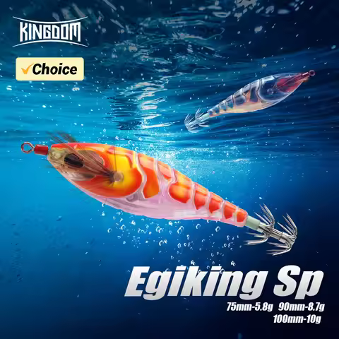 Kingdom SP Fishing Lures 5.8g 8.7g 10g Squid Jigs Artificial Squid Hook Jigging Baits Sea Fishing Cu