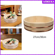[Wenodxa] Wooden Sushi Rice Bowl Cooling Bowl for Cooking Restaurant Bibimbap Food