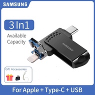 2TB 1TB Flash Drive Type-C Pendrive USB Stick for iPhone iPad/Lightning 3IN1 Flash Drive 512gb 128gb