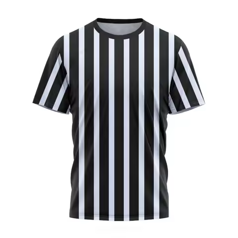 Professional Custom Men's Football Referee T-Shirt Shirt O-Neck Jersey Short-Sleeved Sports Top 2xs-