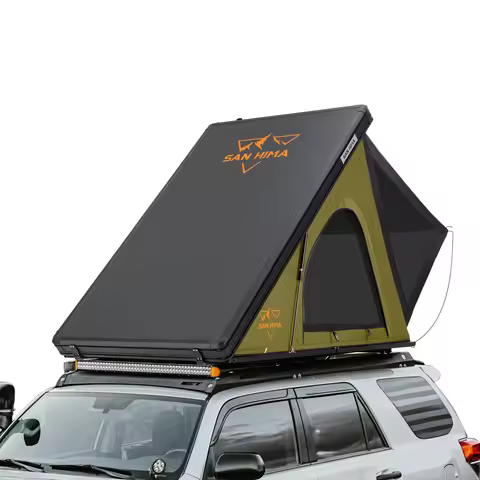 SAN HIMA Quick Setup Light Weight Rooftop Tent Camping Car Roof Tent Pop up Aluminum Hard Shell Roof