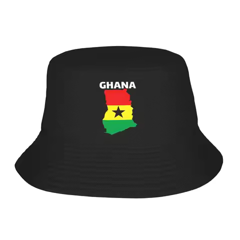 Ghana Map Ghana Flag Proud Ghanaian Ghana Ghanaian Flag Gear Bucket Hat Fisherman Caps Sun Hats For 