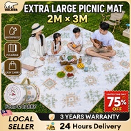 2M x 3M Extra Large Waterproof Picnic Mat Foldable Portable Camping Mat Tikar Berkelah Kalis Air Out