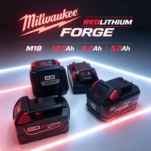 Milwaukee Original M18 6000mAh 48-11-1861 Lithium ion Batter,18V Fit Milwaukee Cordless Electric Imp