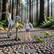 Jurassic World Human & Dino Pack Yasmina Yaz & Velociraptor Action Figures 3 Com UGMP 98QJ O9JW JC6B
