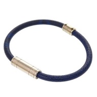 近全新路易威登 Neo Split Taigarama Cobalt M6568D 手鐲，藍色，LV 0746 [二手]LOUIS VUITTON