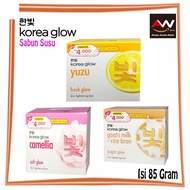 Korea GLOW BODY WASH Soap MILK YUZU CAMELLIA GOAT'S MILK RICE Soap BRAN MILK Soap