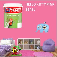 HELLO KITTY PINK 3243 J ( 18L ) Nippon Paint Interior Vinilex Easywash Lustrous / EASY WASH / EASY CLEAN