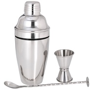 Stainless Steel Cobbler Shaker Cocktail Set – 3-Piece Bartender Kit | UrbanFindr