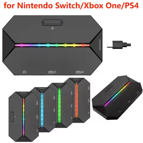 G6L Wired Keyboard Mouse Converter Adapter for Xbox One PS4 Nintendo Switch Mobile PUBG Controller G