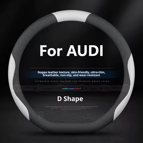 Sport Style Car Steering Wheel Cover For AUDI A3 8Y A4 B8 B9 A6 C7 C8 Q5 FY Q3 F3 A8 D5 Q7 Sweat Abs