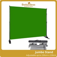 BETTAIDEAS Adjustable Green Screen Backdrop Stand Customisable Printing [PRE-ORDER] Telescopic Jumbo