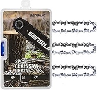 3Pcs 16 Inch Chainsaw Chain SG-S57, 3/8" LP Pitch - .050" Gauge - 57 Drive Links for Echo, Chicago, 