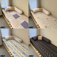 5 | MYBUYA | MBS MBS MBS MBS | BED SHEET / BED SHEET AESTHETIC DOUBLE RUBBER BED SHEET | FREE PILLOW