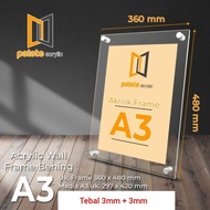 Latest Acrylic Frame A3 Acrylic Frame A3 3Mm+3Mm Landscape/ Portrait/