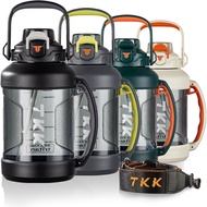 K Half Gallon Water Jug Sport Bottle with Straw 2 in 1 Lid Dishwasher Safe BPA Free Leakproof Large 