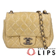 香奈兒迷你絎縫鏈條肩背包 A35200 漆皮女背包

黃色 [二手]