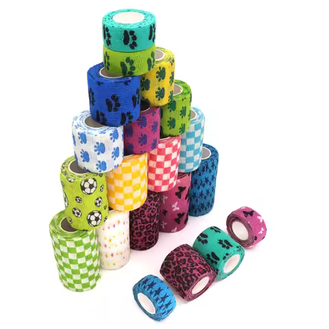 1 Pcs Self-adhesive Elastic Bandage for Pet Dog Cat Bandage Leg Cover Protector Strap Bandage Non-wo