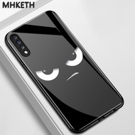 Case For Samsung A70 A70s A80 Unique Cartoon Emoji Glass Phone