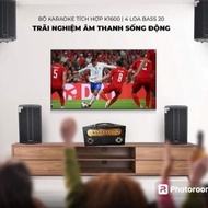 Ampli K2000 Kèm 2 Miro UHF SP 3 trong 1 Bluetooth 5.0 AUX USB Bộ Xử Lý DSP Echo Delay Rever