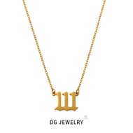 Angel Number Pendant Necklace Women All-Match Fashion 111-999 Stainless Steel Necklace Not Fade 619.