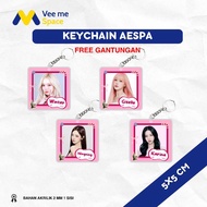 GANTUNGAN [FREE Ring] AESPA Hanger | AESPA Keychain | Cute AESPA Keychain | Cheap Hanger Size 5X5 cm