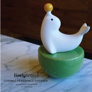 LIVELY BREEZE Happy Seal Ceramic Aroma Diffuser เซรามิกกระจายกลิ่นหอมรูปแมวน้ำ