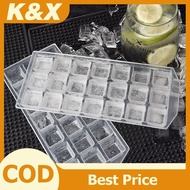 K&X 1Pc 21 Grids Thien Plastic Ice Cube Mold DIY Reusable Whisky Ice Tray Jelly Freezer Mould Househ