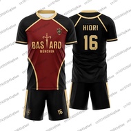 Blue Lock Anime Bastard Munchen Tshirt Shorts Sets Oversized Football Jersey Sets Womens Mens Casual