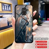 HP GUMIHO - Glossy Glass Glitter Case For the Latest SAMSUNG A8 PLUS Phone Type - Fashion TIGER Case