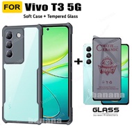 Vivo T3 5G Phone Case For Y03 Y28 Y27SAnti-Spy Privacy Tempered Glass and Vivo Y27 Y17S Anti Blue Light Ray Screen Protector Glass Film