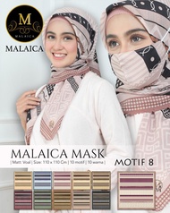 hijab + masker malaica mask voal cotton 110 x 110 cm - motif 8