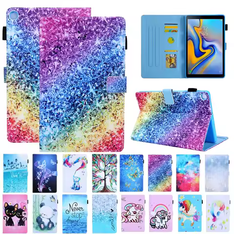 Case for Samsung Galaxy Tab A7 Lite Cover T500 T 505 Cute Cat Panda Book Cover Tablet for Samsung A7