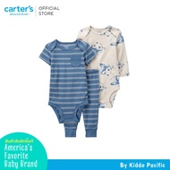 Carters 3PC LCS Blue Stripe Panda L11 คาร์เตอร์ชุดเซทบอดี้สูท-กางเกง ลายแพนด้า